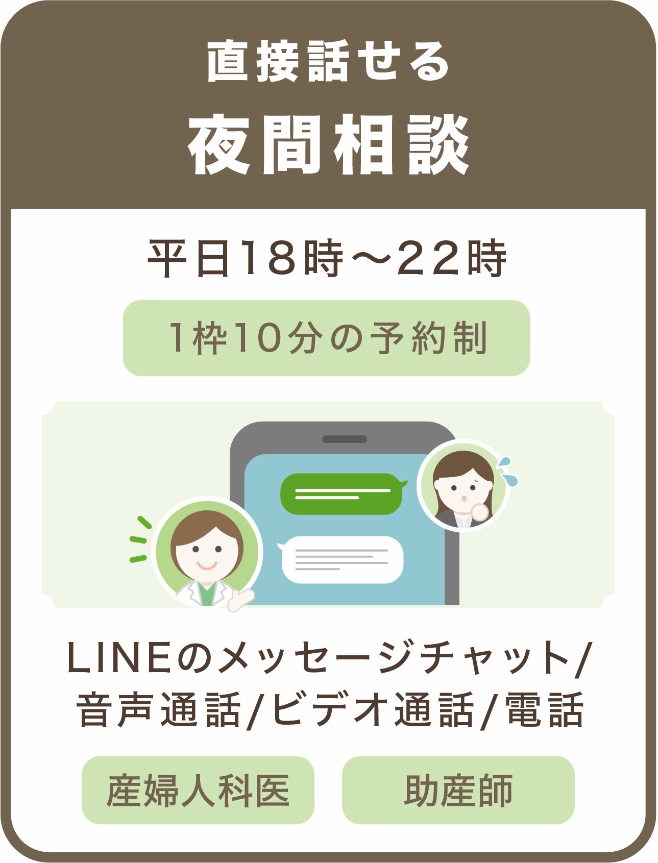 直接話せる夜間相談